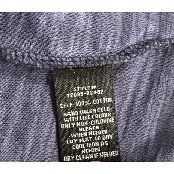 Sanctuary Size Small Crochet V Neck Top Boho Blue Tie Dye Hippie Navy V Neck - Picture 6 of 7